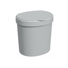 Lixeira De Pia Basic 2,5 Litros Cinza - Coza - 10906/0499