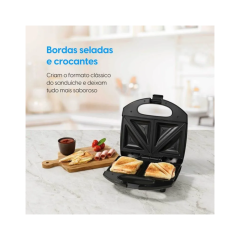 Sanduicheira Fast Time 800w Placas Duplas Preta 220v - Elgin - 42san4x02000