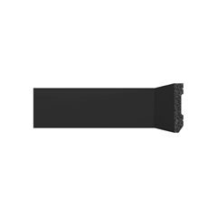 Rodapé 7cm Preto Lev71 Liso 2,4m - Santa Luzia - 231146