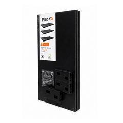 Kit 3 Prateleiras Preto Me Leve 20x40cm - Prar-K - 10264010