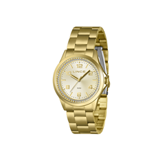 Relógio Feminino Pulseira Em Aço Dourado Original - Lince - Lrgj179l38