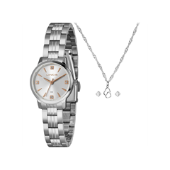 Relógio Feminino Pulseira Em Aço Prata Original - Lince - Lrmh004l25