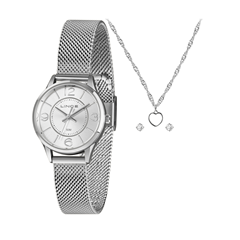 Relógio Feminino Pulseira Em Aço Prata Original - Lince - Lrmh009l30