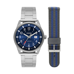 Relógio Masculino Pulseira Em Aço Prata Original - Orient - Mbss1452