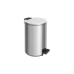 Lixeira Com Pedal Loop Em Aço Inox Polido Com Balde Interno 12l - Tramontina - 94547/012