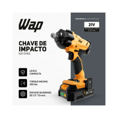 Chave De Impacto A Bateria K21 21v Com Maleta - Wap - Fw009597