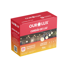 Cordão De Led 10 E27 Ip65 Preto - Ourolux - 18100