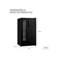Cervejeira Flex De 82 Litros Frost Free Preto 220v - Midea - Mdrx150fggdx02