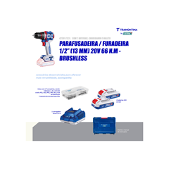 Furadeira E Parafusadeira A Bateria 20v 66nm + 2 Baterias - Tramontina - 42301/123