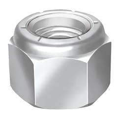 Porca Sextavada Inserto Nylon Inox Zincado 1/4  - Ciser - 62015401