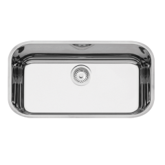 Cuba De Embutir Lavínia Em Aço Inox Alto Brilho Com Válvula 56x34cm - Tramontina - 94024/207