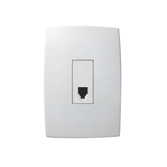 Conjunto 4x2 Com 1 Tomada Telefone Plus Rj11 Branco - Pial - 615111