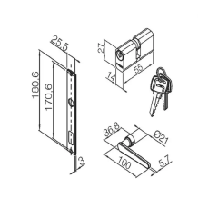 Fechadura Zm Serralheiro Francesa Cromada  Externa 460-46e - 54000062 - Pado