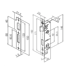 Fechadura Zm Serralheiro Francesa Cromada  Externa 460-46e - 54000062 - Pado